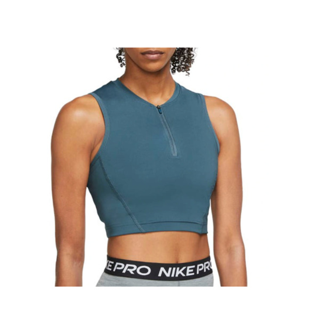 NWT‎ Crop Half Zip Tank, Size XXL, Ash Green